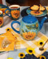 Фото #4 товара Golden Sunflowers Set of 4 Mugs