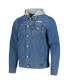 Фото #3 товара Men's Denim Denver Broncos Hooded Full-Button Denim Jacket