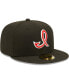 Фото #4 товара Men's Black Indianapolis Indians Authentic Collection Team Alternate 59FIFTY Fitted Hat