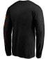 Фото #2 товара Men's Black San Francisco Giants Team Front Line Long Sleeve T-shirt