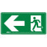 ATM Left arrow evacuation sign PVC class a