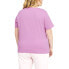 Фото #2 товара Puma Classics Logo Crew Neck Short Sleeve T-Shirt Plus Womens Purple Athletic Ca