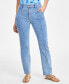 ფოტო #1 პროდუქტის Women's High-Rise Seamed Straight-Leg Jeans, Created for Macy's