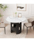 Фото #1 товара 42" Modern Round Dining Table with Printed Black Marble Top