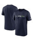 Фото #2 товара Men's College Navy Seattle Seahawks Horizontal Lockup Legend T-shirt