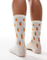 & Other Stories orange socks in ecru