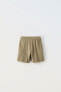 Textured terry bermuda shorts