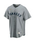 Фото #3 товара Men's Mickey Mantle Gray New York Yankees Road Cooperstown Collection Player Jersey