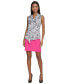 ფოტო #10 პროდუქტის Women's City-Print Tie-Neck Top