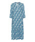 Women's 3/4 Sleeve Ikat Print Maxi Dress