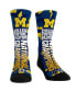 Фото #1 товара Men's and Women's Socks Navy Michigan Wolverines College Football Playoff 2023 National Champions Bold Wordmark Crew Socks