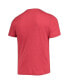 ფოტო #2 პროდუქტის Men's Heathered Charcoal, Crimson Distressed Washington State Cougars Meter T-shirt and Pants Sleep Set
