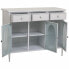 Sideboard Alexandra House Living White Metal Glass 40 x 80 x 100 cm