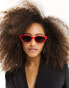 Фото #1 товара ASOS DESIGN cat eye sunglasses in red