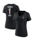 ფოტო #1 პროდუქტის Women's Black New Orleans Saints Team Mother's Day V-Neck T-shirt