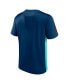 Фото #3 товара Men's Navy and Blue Seattle Kraken Special Edition 2.0 Authentic Pro Tech T-shirt