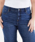 Фото #4 товара Plus Size Denim Raw-Edge Bermuda Shorts, Created for Macy's