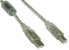 Фото #1 товара InLine USB 2.0 Cable Type A male / B male transparent - ferrite core - 1m