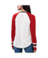 Women's White, Red Tampa Bay Buccaneers Top Team Raglan V-Neck Long Sleeve T-shirt