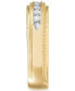 ფოტო #4 პროდუქტის Men's Diamond Wedding Band (1/5 ct. t.w.) in 14k Gold