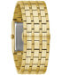ფოტო #3 პროდუქტის Men's Marc Anthony Modern Quadra Diamond Accent Gold-Tone Stainless Steel Bracelet Watch 30mm