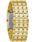 Men's Marc Anthony Modern Quadra Diamond Accent Gold-Tone Stainless Steel Bracelet Watch 30mm