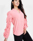 Фото #3 товара Women's Ruffled Blouse, Created for Macy's