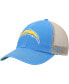 Фото #1 товара Men's Powder Blue, Natural Los Angeles Chargers Trawler Trucker Clean Up Snapback Hat