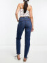 Фото #3 товара Pieces Kesia mom jeans in dark blue denim