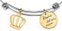 Steel bracelet with gold plated pendants LPS05ASD06