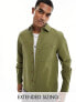 Фото #1 товара ASOS DESIGN overshirt in waffle with patch pocket in khaki