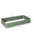 Raised Garden Bed, Galvanized Elevated Planter Box with 2 Customizable Trellis Tomato Cages, Reinforced Rods, Elevated & Metal for Climbing Vines, 5.9' x 3' x 1', Green