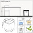 LECHUZA Cube Cottage 50 Blumentopf - Komplettset, wei - Kunststoff - 14 L - 49 x 49 x 49,5 cm