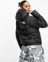 The North Face Hyalite down hooded puffer jacket in black