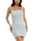 ფოტო #2 პროდუქტის Juniors' Metallic Ruched Sheath Dress