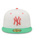 Фото #2 товара Men's White, Green New York Yankees 1999 World Series Watermelon Lolli 59Fifty Fitted Hat