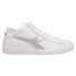Фото #1 товара Diadora Game Row Cut Metal Lace Up Mens Silver, White Sneakers Casual Shoes 178