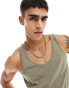 ASOS DESIGN relaxed vest in khaki