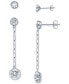 ფოტო #5 პროდუქტის 2-Pc. Set Cubic Zirconia Bezel Stud & Chain Drop Earrings, Created for Macy's