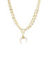 ფოტო #1 პროდუქტის Crystal Dotted Horn Necklace in 18K Gold Plating Set, 2 Piece