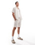 Фото #4 товара Jack & Jones co-ord oversized revere collar crinkle shirt in beige