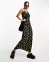 Фото #8 товара Motel buttercup print maxi cami dress in black