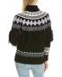 Фото #2 товара Pearl By Lela Rose Fairisle Wool & Cashmere-Blend Sweater Women's Black Xs