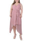 Plus Size Sleeveless Wrap Chiffon Dress