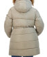 ფოტო #2 პროდუქტის Plus Size Hooded Drawstring-Waist Puffer Coat, Created for Macy's