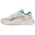 Фото #3 товара Puma Hedra Oq Lace Up Womens Blue, Off White, Pink, White, Yellow Sneakers Casu