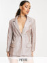 Фото #1 товара Simmi Petite glitter blazer co-ord in rose gold