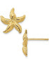 Starfish Stud Earrings in 14k Yellow Gold