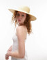 Фото #1 товара Topshop straw weave hat in natural