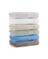 Фото #22 товара Aegean Eco-Friendly Recycled Turkish Hand Towels (4 Pack), 18x30, 600 GSM, Solid Color with Weft Woven Stripe Dobby, 50% Recycled, 50% Long-Staple Ring Spun Cotton Blend, Low-Twist, Plush, Ultra Soft